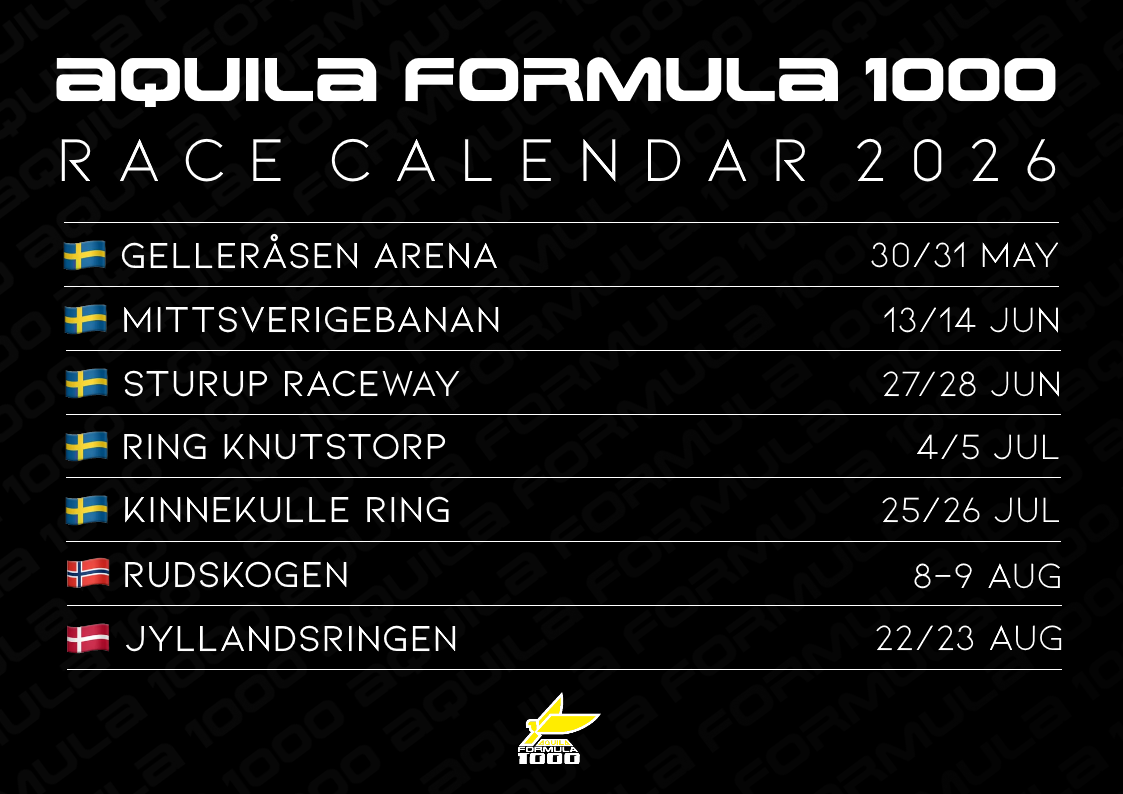 2026 calendar now official!