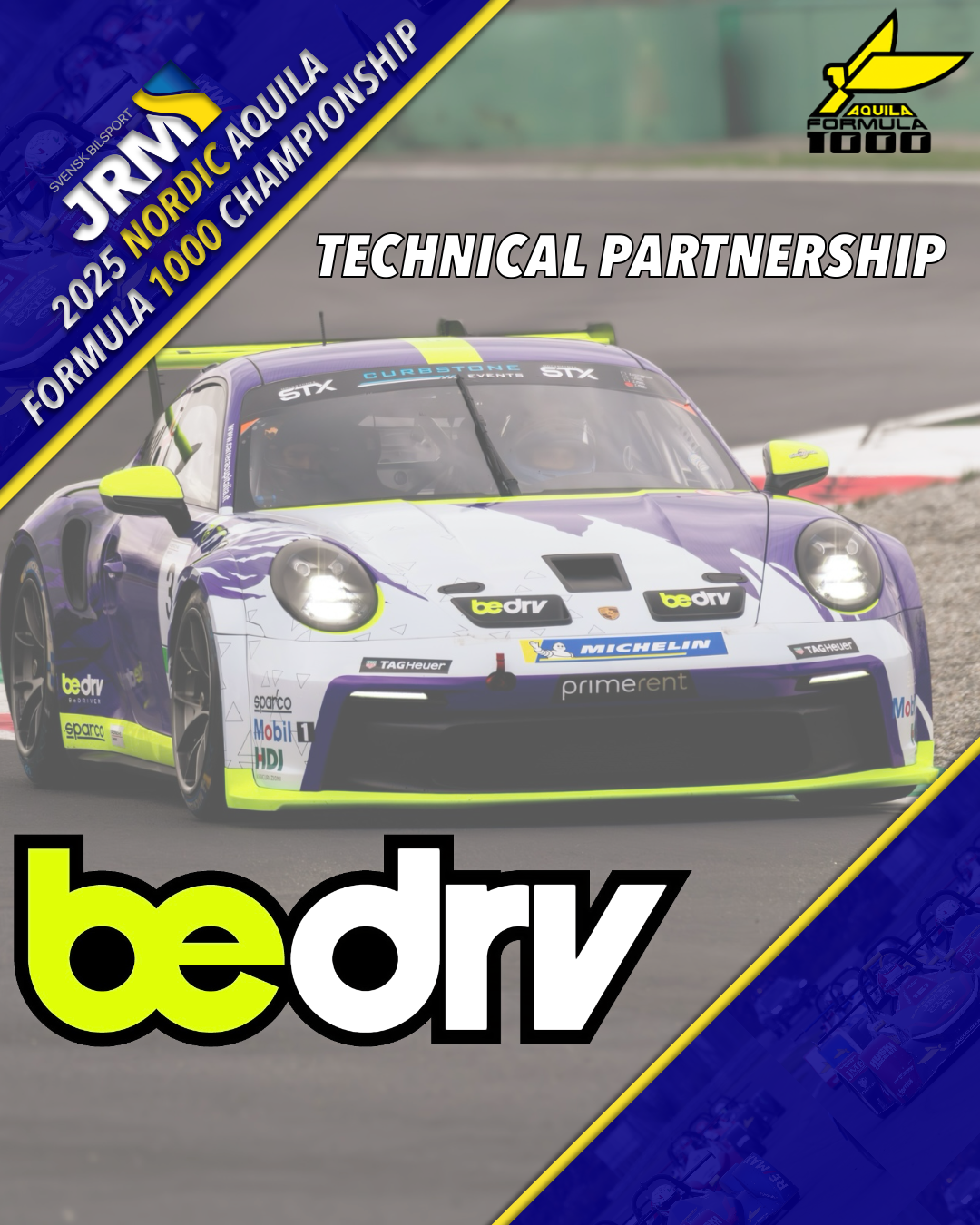🚨 Partnership Announcement 🚨 Italian Porsche Outfit BeDriver Partners with Aquila Formula 1000