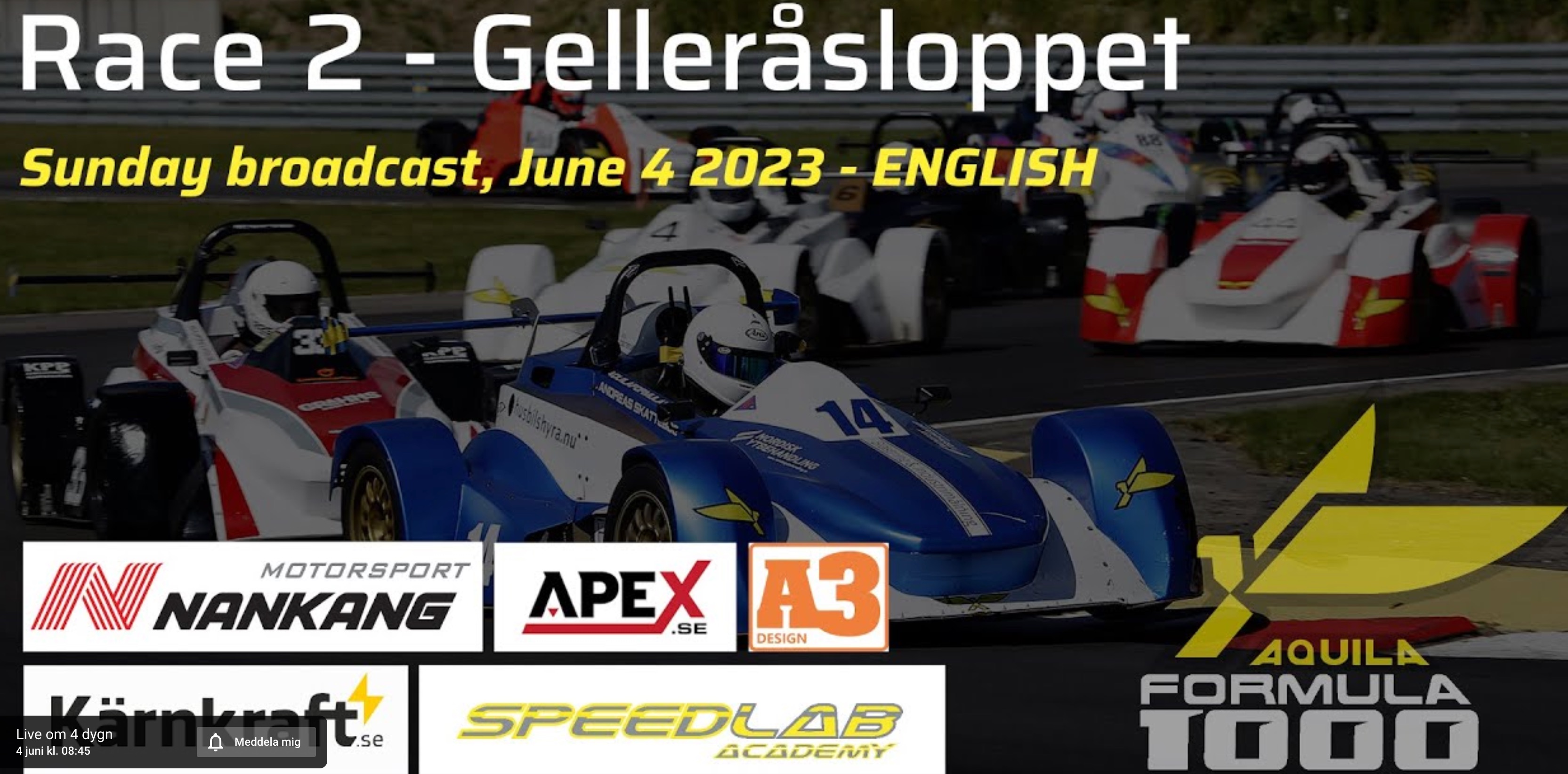 Livestream-links and time schedule for Gelleråsloppet at Gelleråsen Arena, June 3-4!