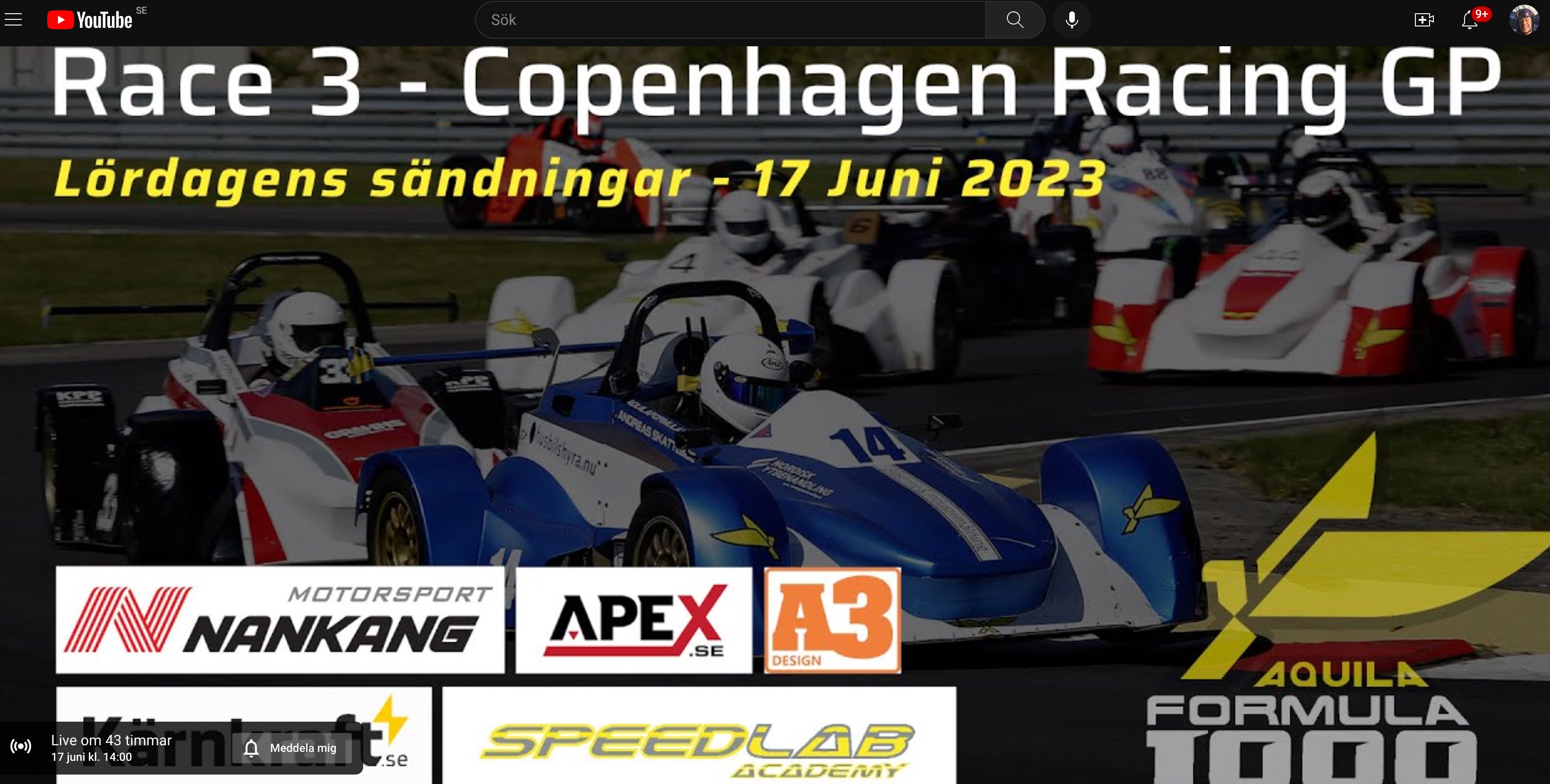 Livestream-links and time schedule for Copenhagen racing GP at Sturup Raceway, June 17-18!